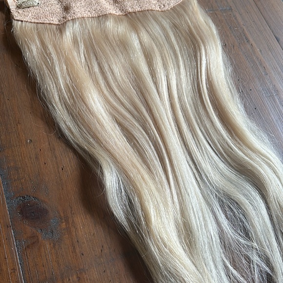 16 inch real human hair blonde extension halo - Picture 5 of 12